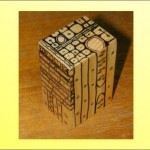 闊葉樹材三切面微細構造模型 three sections(microstructure of hardwood)
