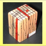針葉樹材三切面微細構造模型(不具樹脂溝) three sections(microstructure of softwood )